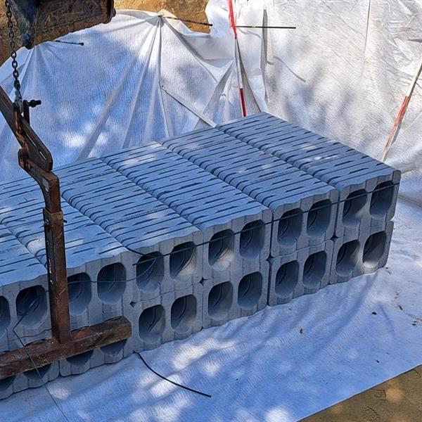 Primeur in Limburg, toepassing van beDrain/Bufferblock | Façade Beton