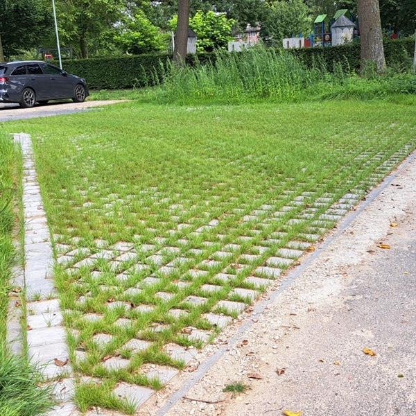Klimaat adaptieve bestratingen, Verde Flor toegepast in Wessem | Façade Beton